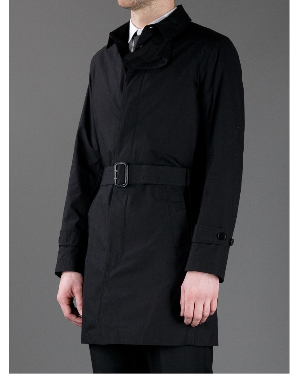 huiswerk boekje Graf Paul Smith Belted Mac Coat in Black for Men | Lyst