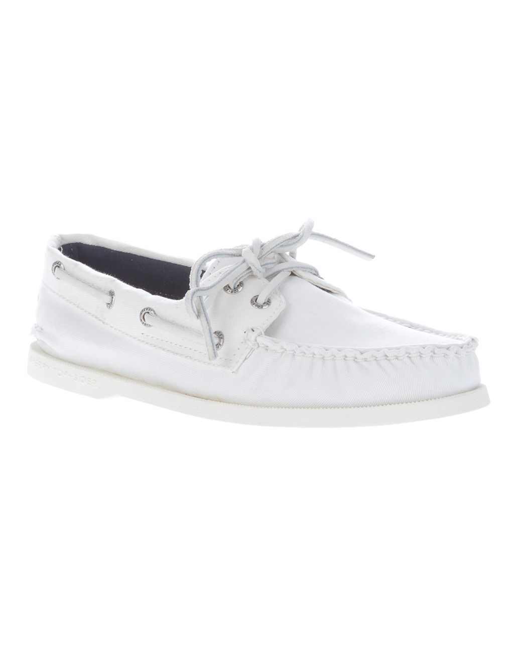 navn foretage Portal Sperry Top-Sider Boat Shoe in White for Men | Lyst