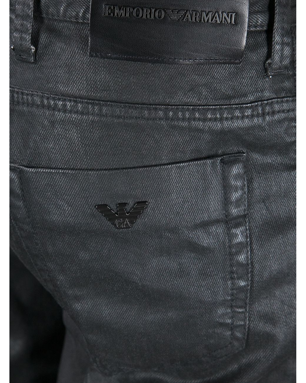 Emporio Armani Johnny Slim Fit Jean in Black for Men | Lyst
