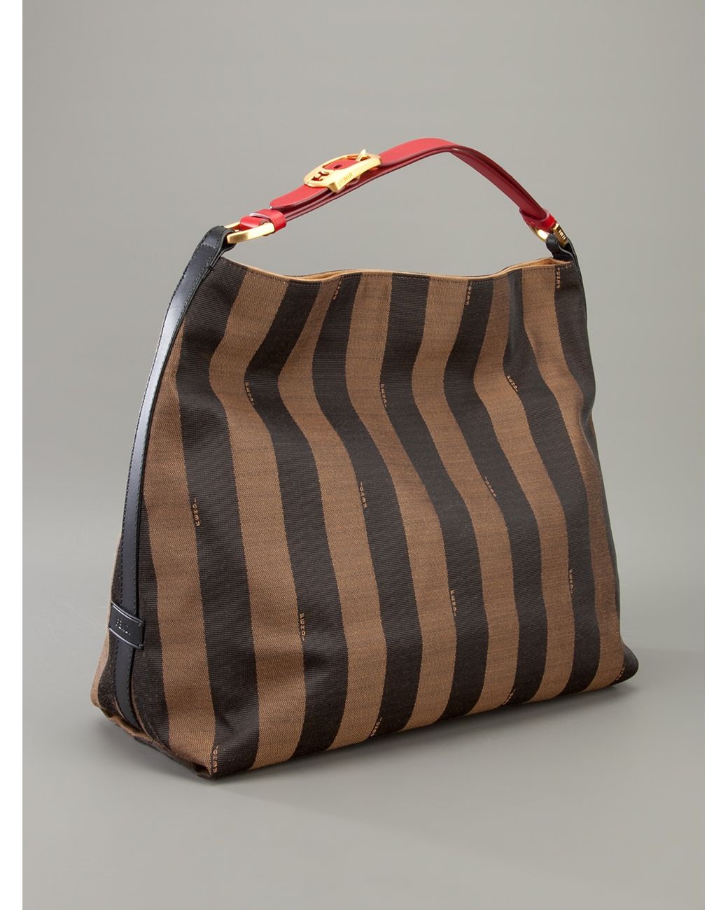 Fendi Pequin Hobo Bag in Brown Lyst