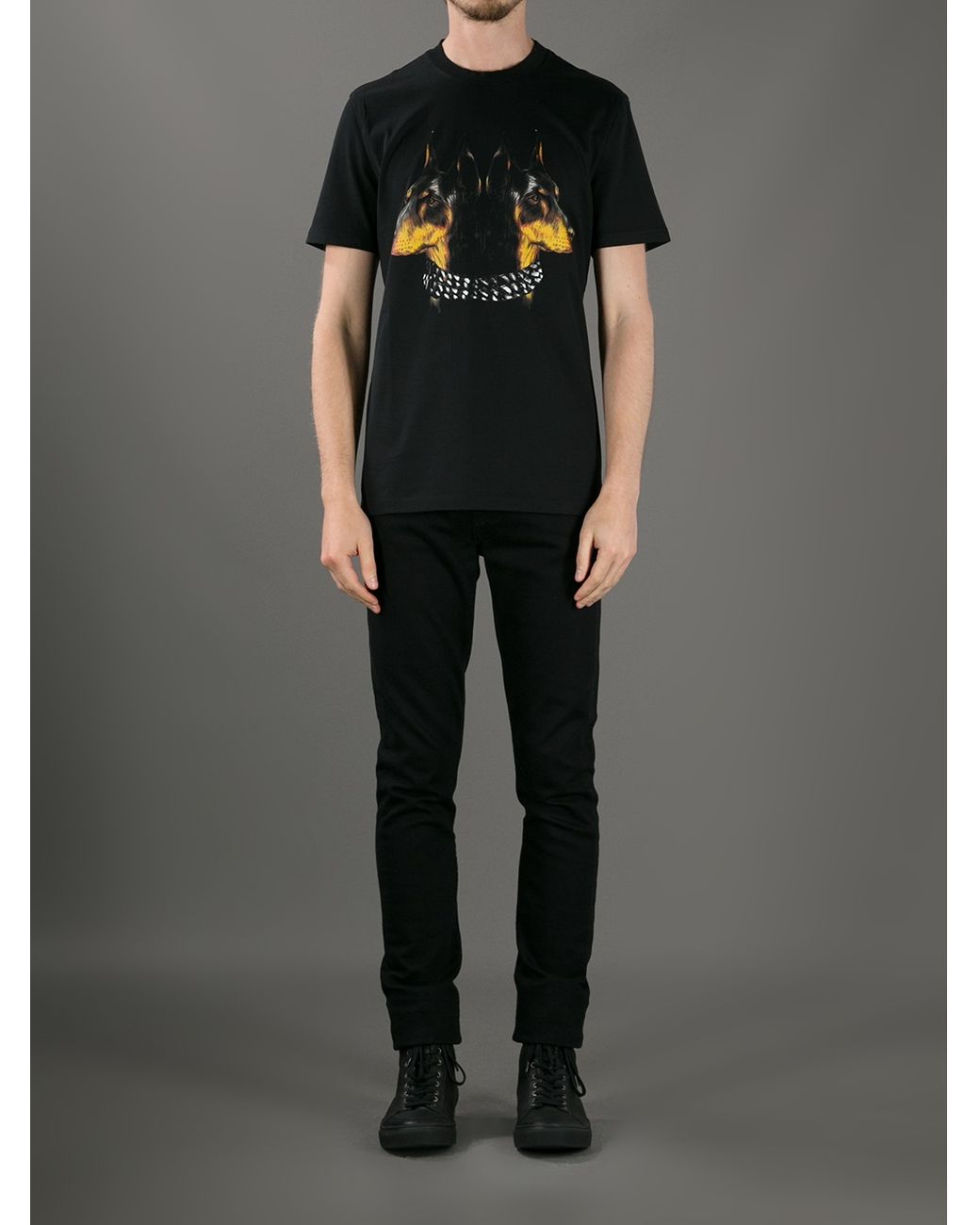 Givenchy Doberman Print Tshirt in Black for Men | Lyst