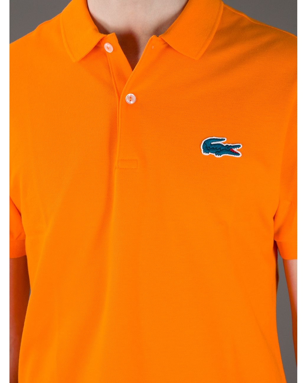 Lacoste L!ive Classic Polo Shirt in Orange for Men | Lyst