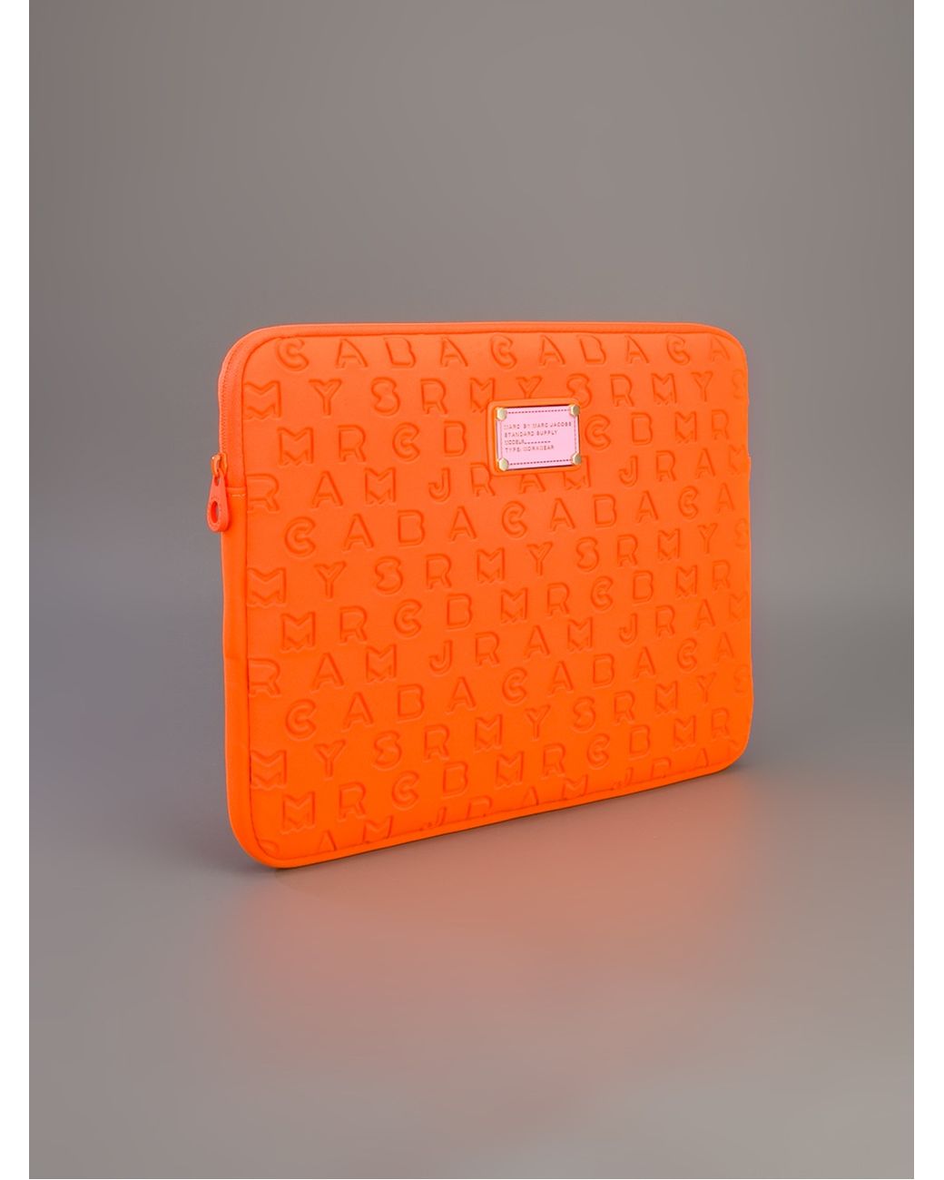 Marc By Marc Jacobs Brand Embossed 13 Laptop Sleeve in Orange | Lyst