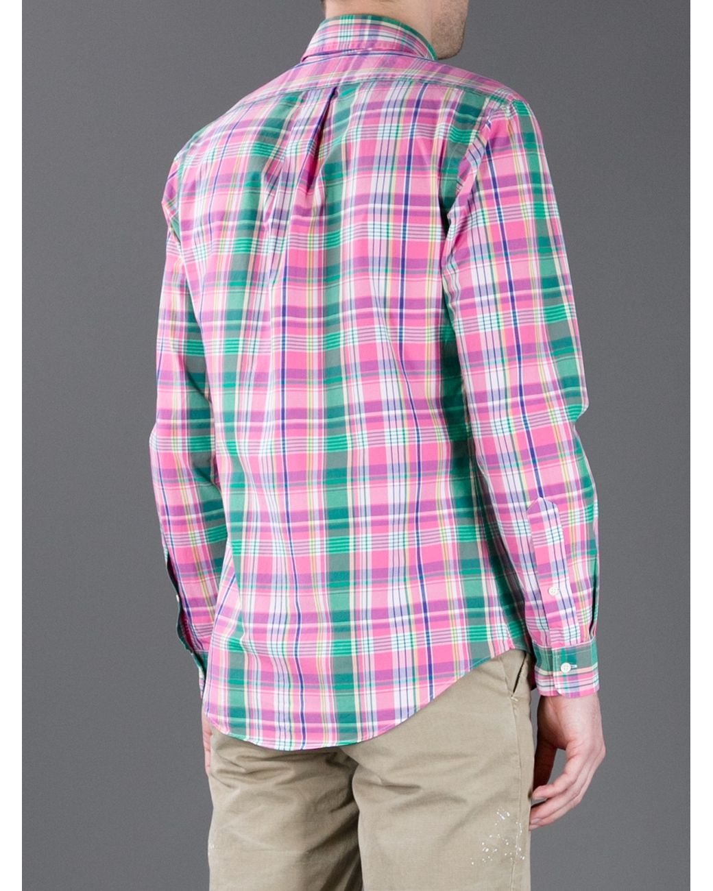 New Ralph Lauren plaid pink shirt Medium classic fit NWT