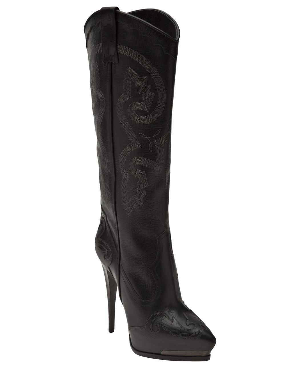 Lanvin Platform Cowboy Boots in Black Lyst