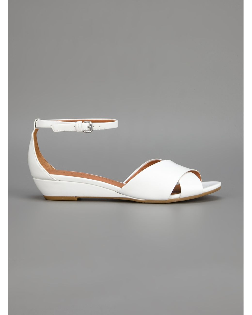 Marc By Marc Jacobs Low Wedge Sandal in White | Lyst