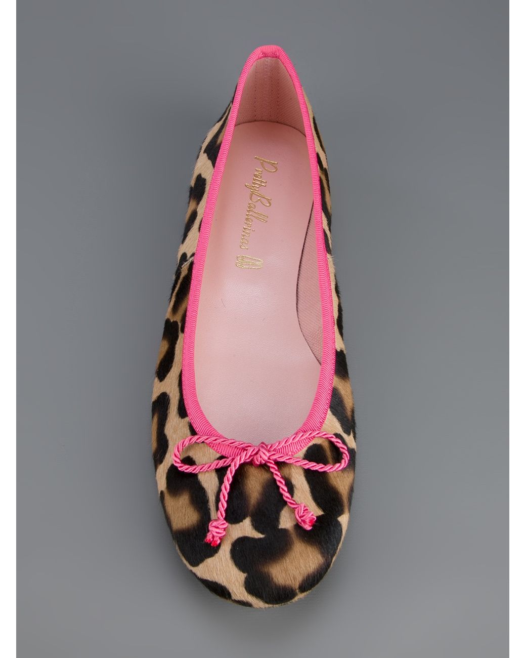 Pretty Ballerinas Leopard Print Ballerina in Pink | Lyst