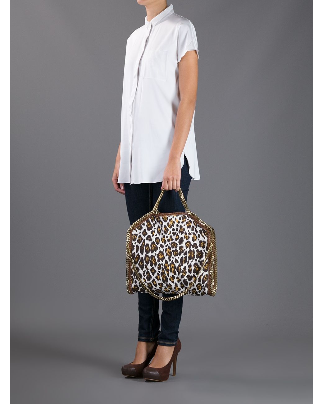 Stella McCartney Leopard Print Tote Bag | Lyst