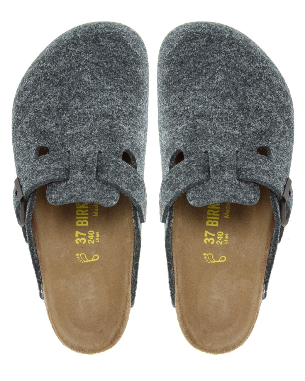 Birkenstock Boston Grey Wool Clogs in Gray | Lyst