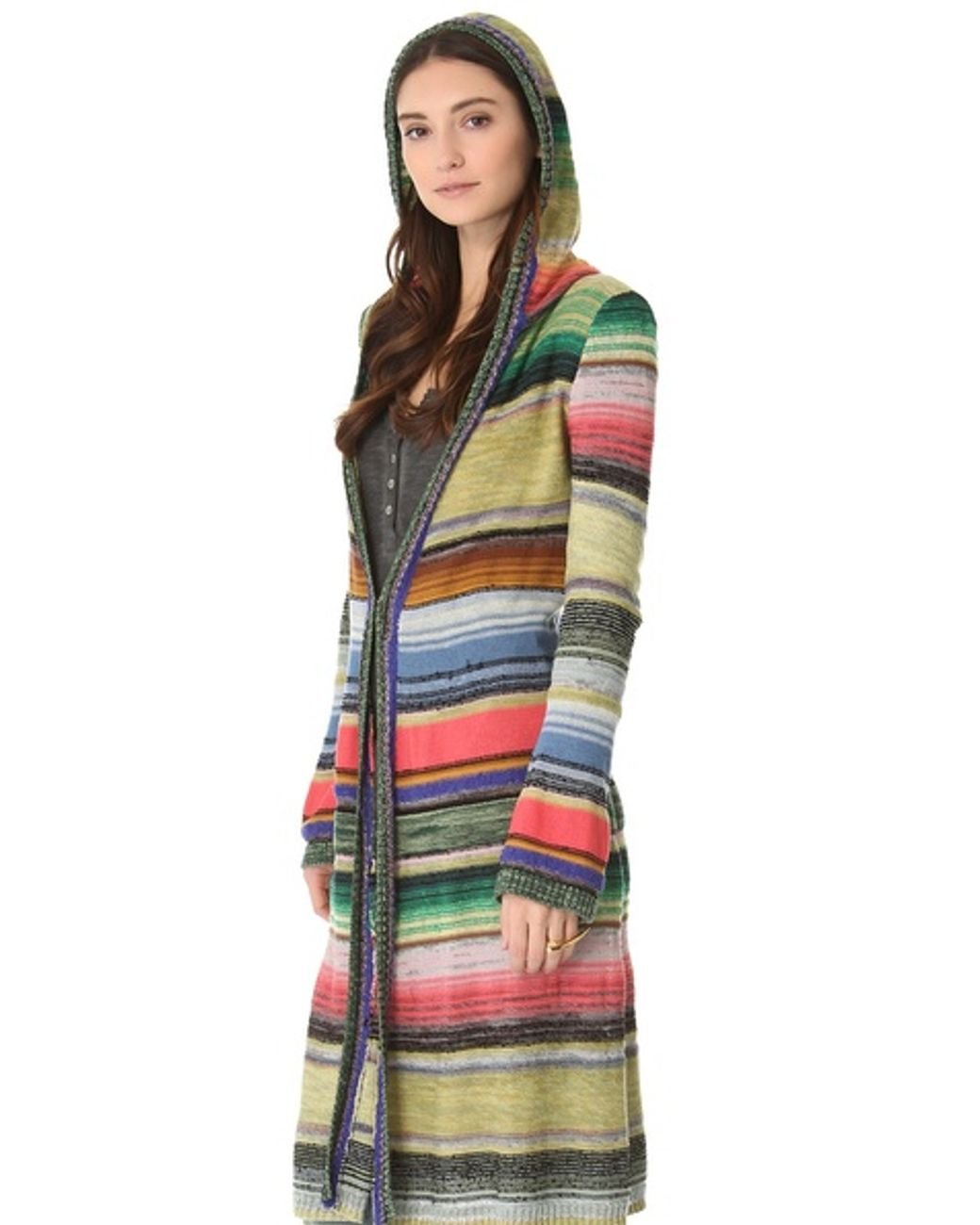 Serape cardigan top