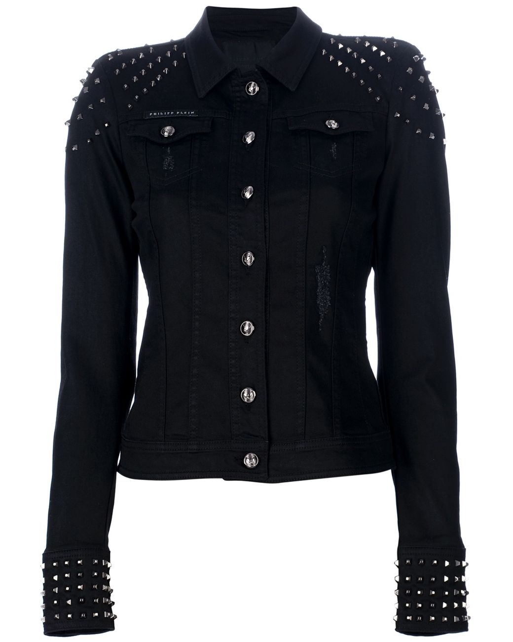 Philipp Plein Studded Denim Jacket in Black Lyst