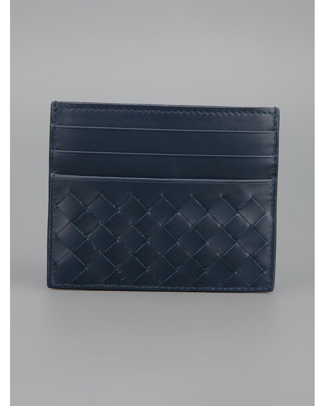 Mens Accessories Wallets and cardholders Bottega Veneta Leather Slim Long Wallet in Deep Blue Blue for Men 