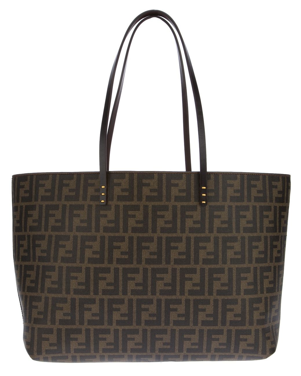 Fendi Monogram Shopper Tote in Brown | Lyst