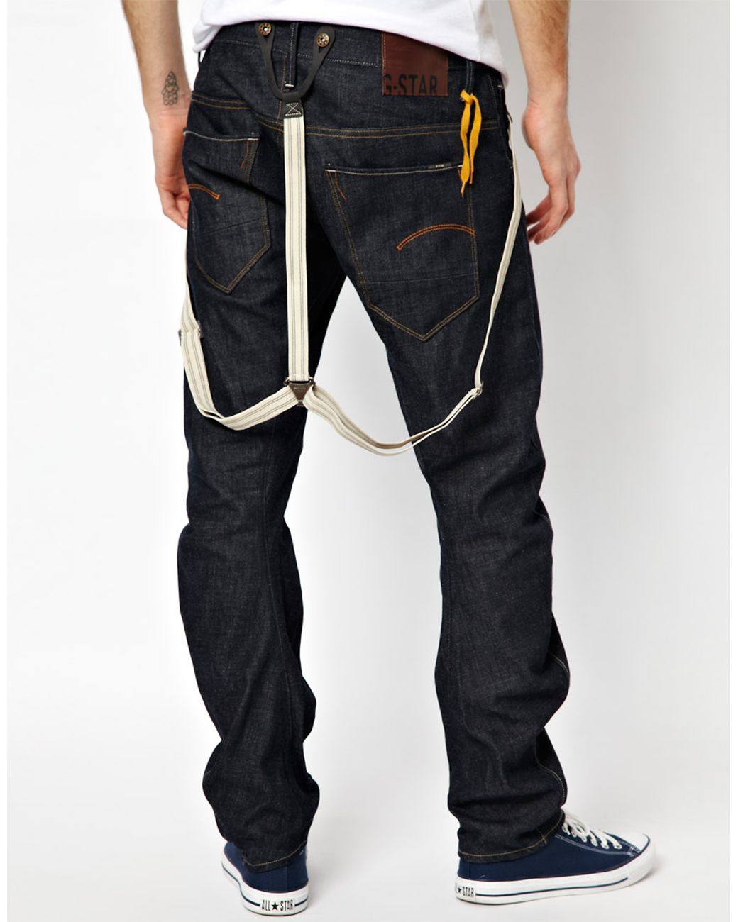verteren doorgaan met faillissement G-Star RAW G Star Jeans Arc 3d Slim with Suspenders Light Aged in Blue for  Men | Lyst