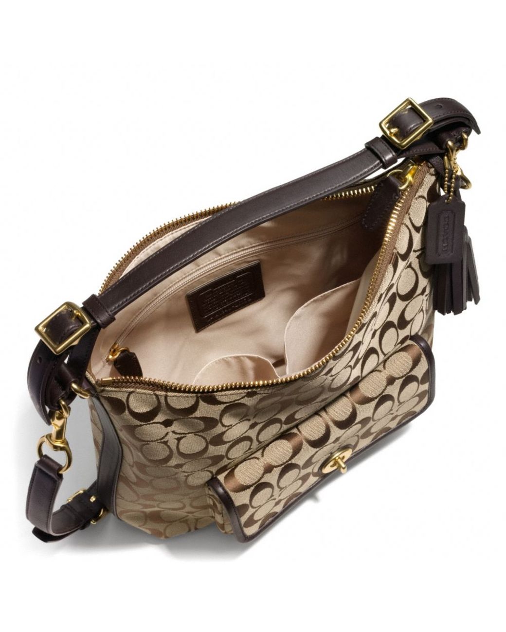 COACH Legacy Courtenay Hobo Shoulder Bag in Signature Fabric in Brown | Lyst