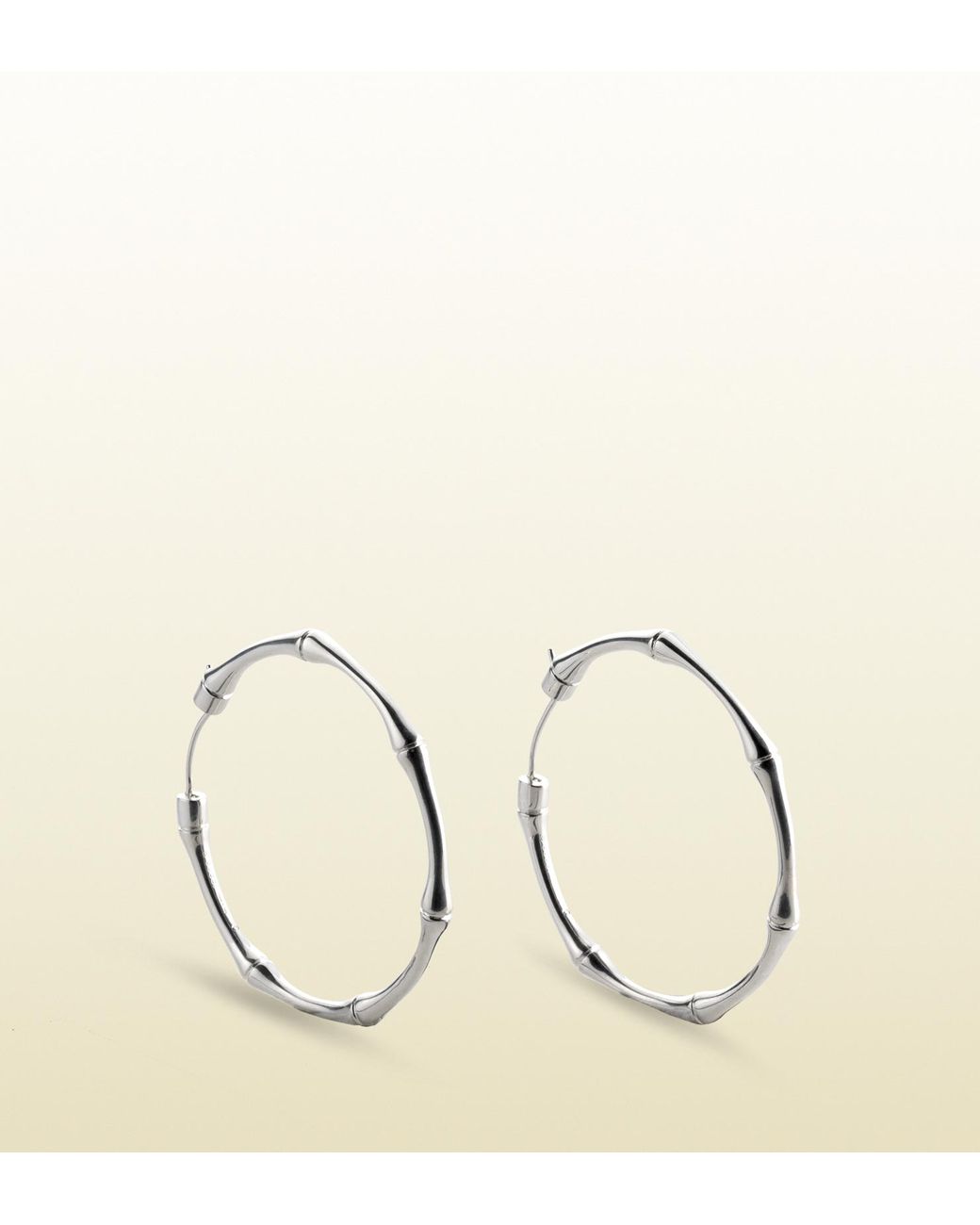 Gucci Silver Bamboo Hoop Earrings in Metallic | Lyst Gucci Silver Bamboo Hoop Earrings in Metallic | Lyst
