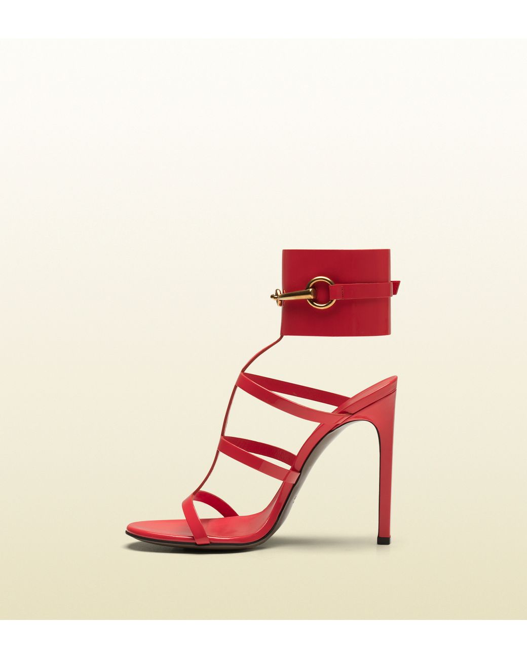 Gucci Ursula Anklestrap High Heel Sandal in Red | Lyst