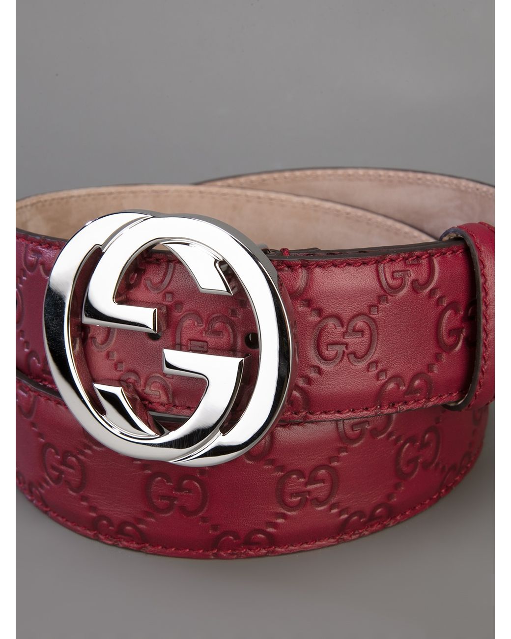 GUCCI Embossed Logo Leather Belt for Kids