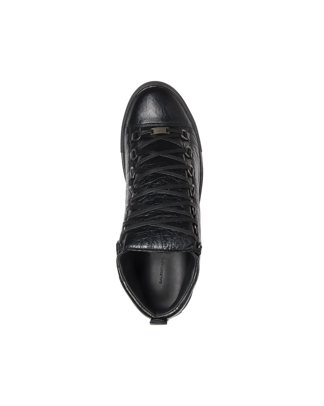 Balenciaga Leather Arena Python High-Top Sneakers in Black for Men | Lyst
