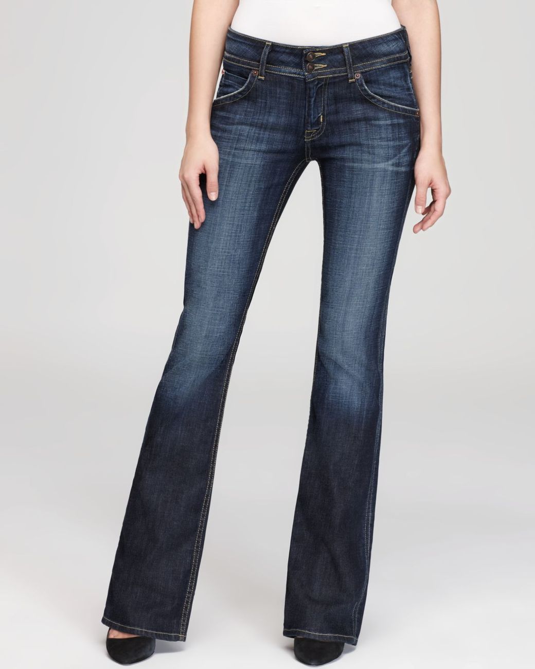 Hudson Jeans Petite Signature Flap Pocket Bootcut Jeans In Elm Wash in Blue  | Lyst
