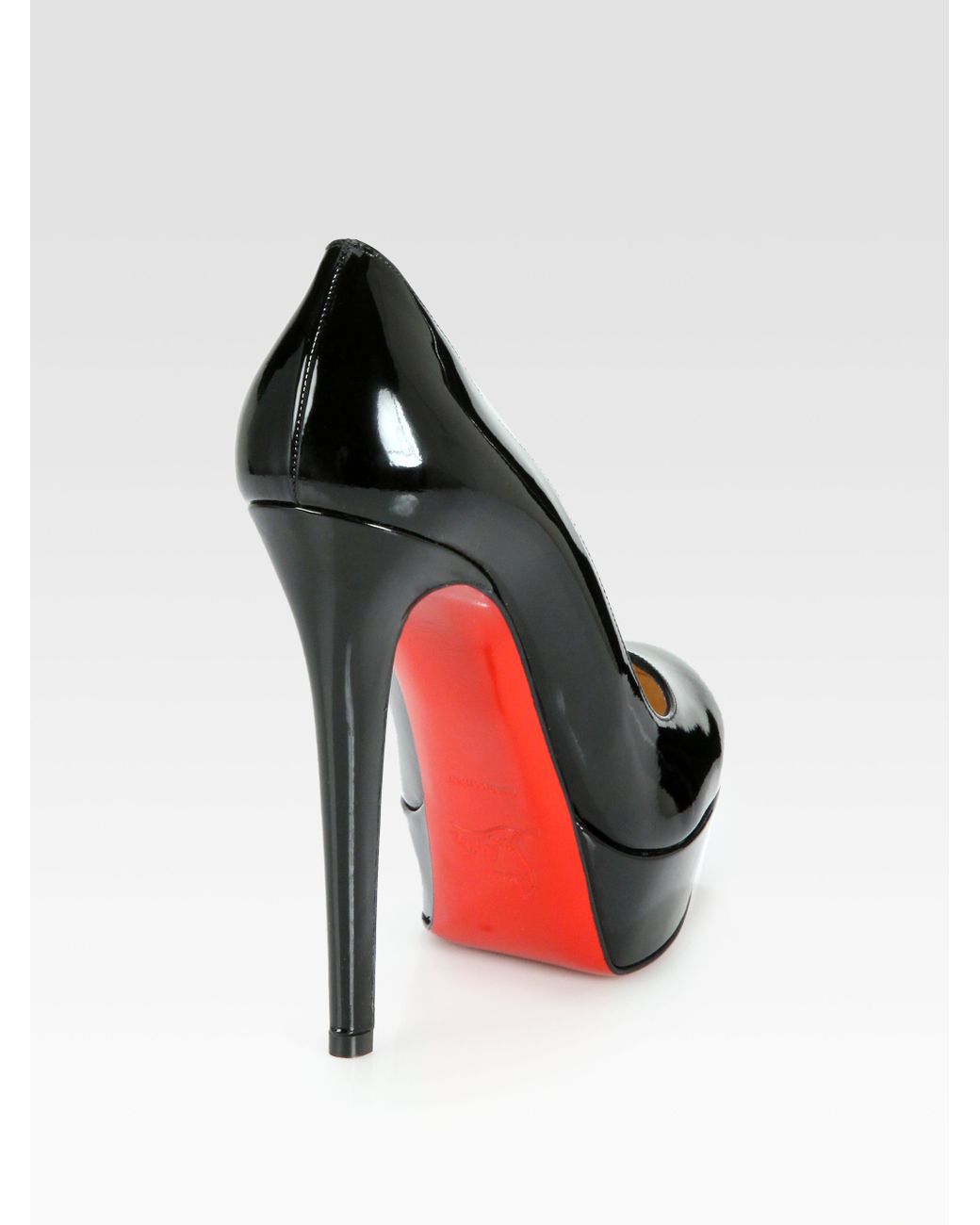 Christian Louboutin Bianca Patent Leather Platform Pumps in Black | Lyst