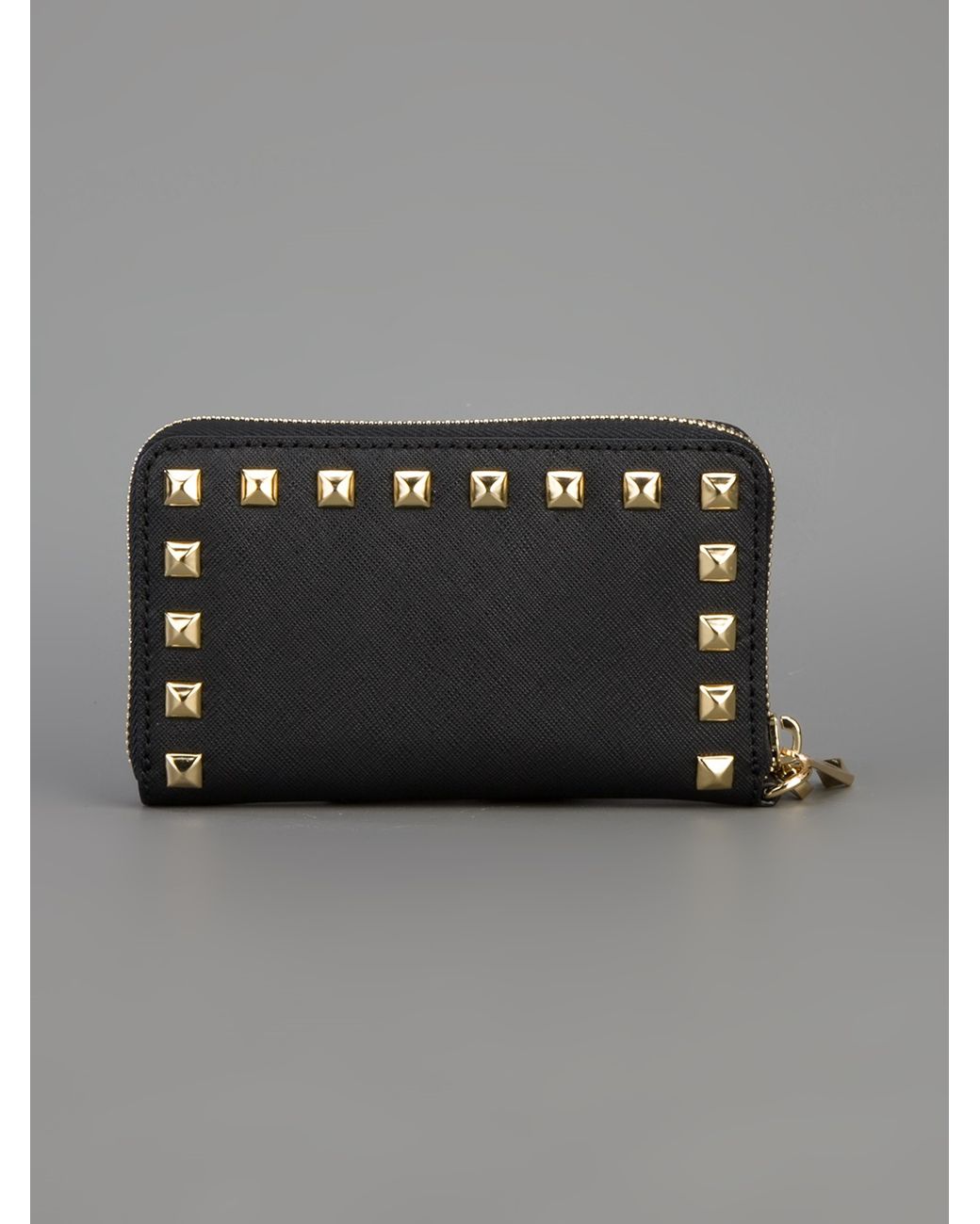 Michael Kors Studded Wristlet Wallet in Black | Lyst