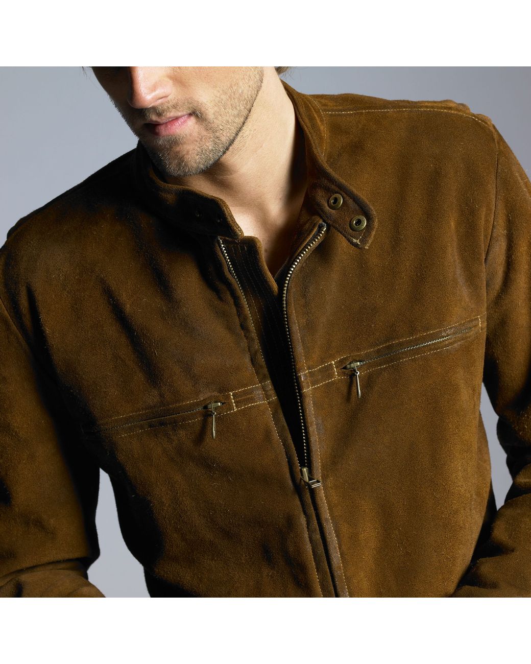 J.Crew Suede Racer Jacket in Brown for 