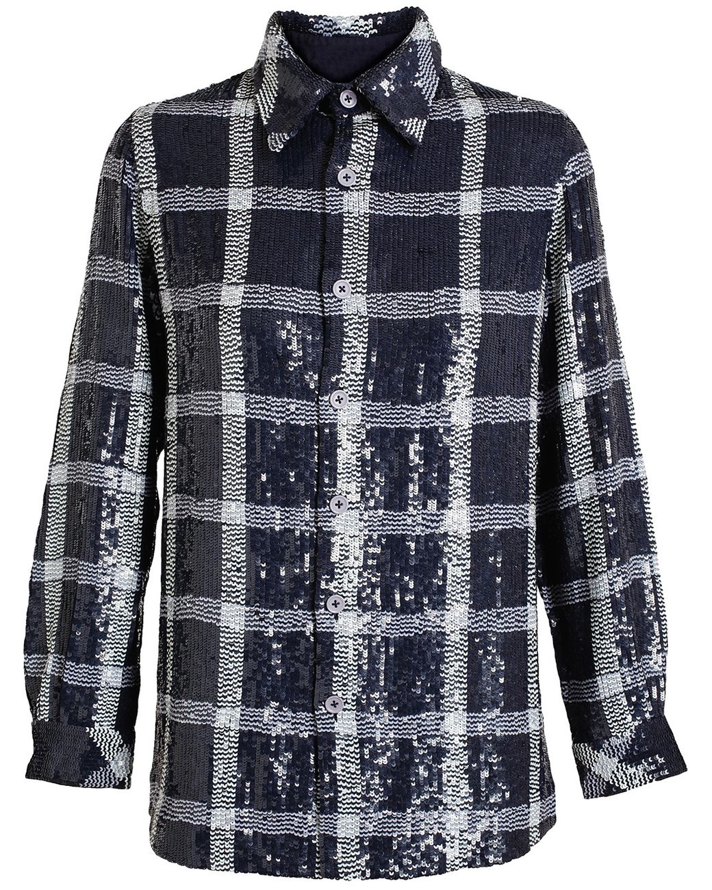 Plaid cheap sequin shirt