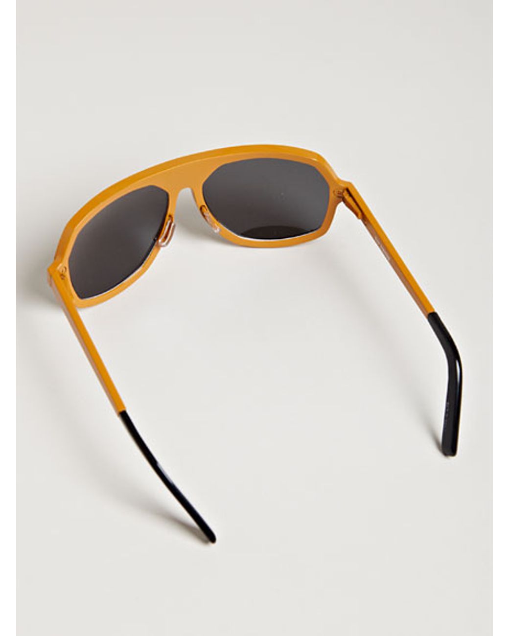 Raf Simons X Linda Farrow Metal Sunglasses in Orange for Men