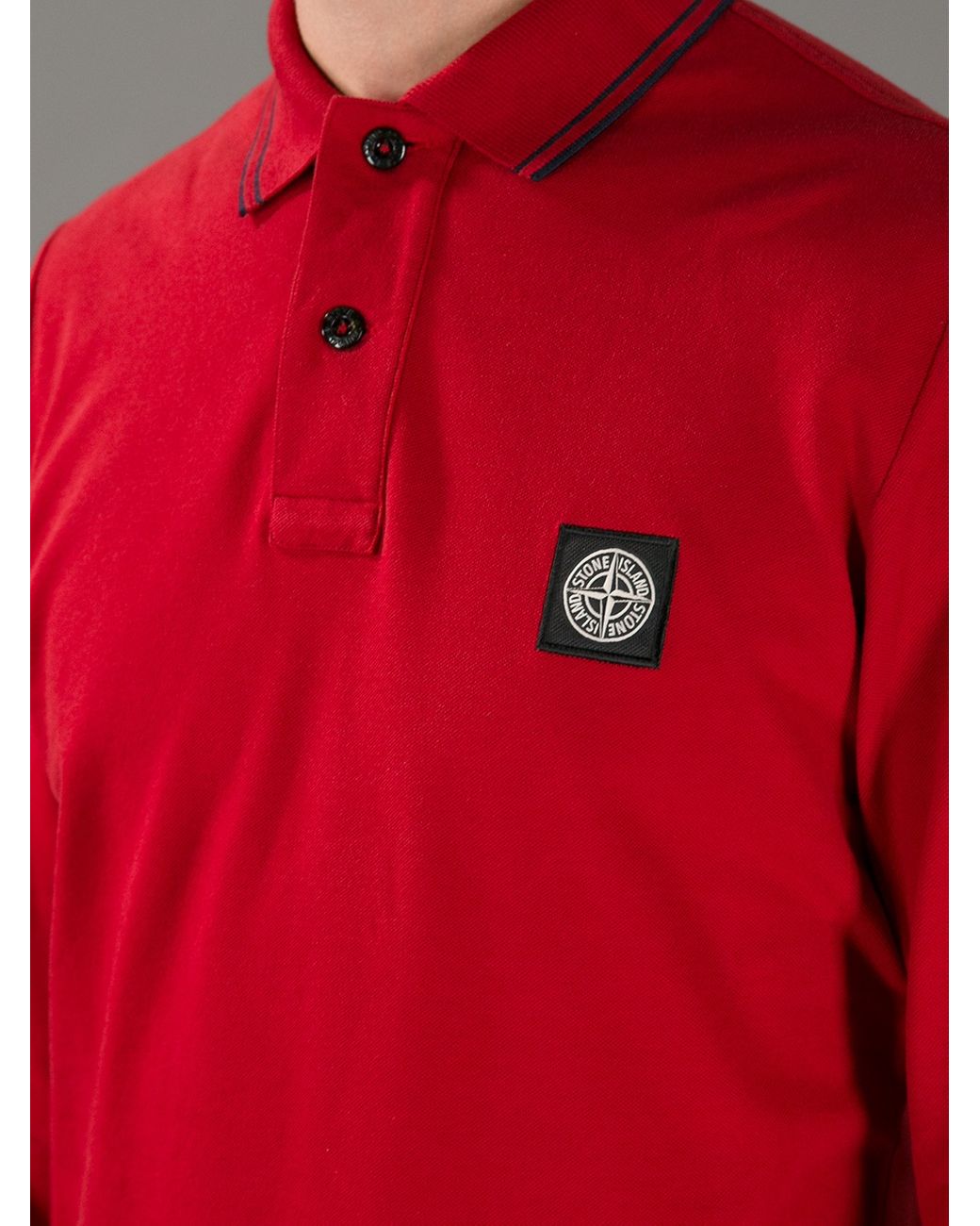 Stone Island Long Sleeve Polo Shirt in 