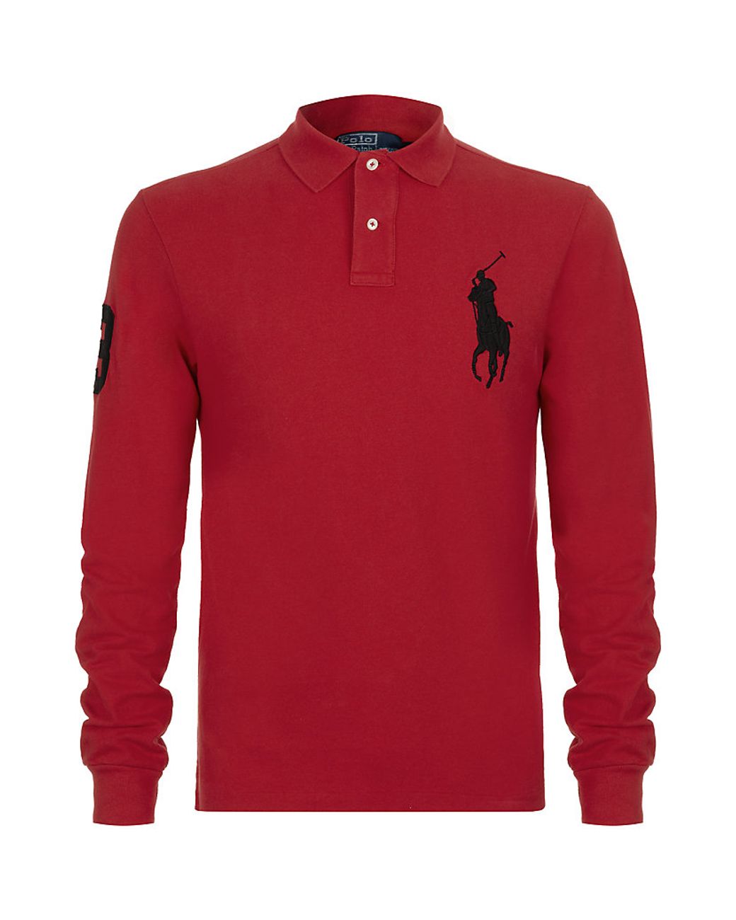 Polo Ralph Lauren Slim Fit Long Sleeve Big Pony Polo Shirt in Red for Men |  Lyst Canada