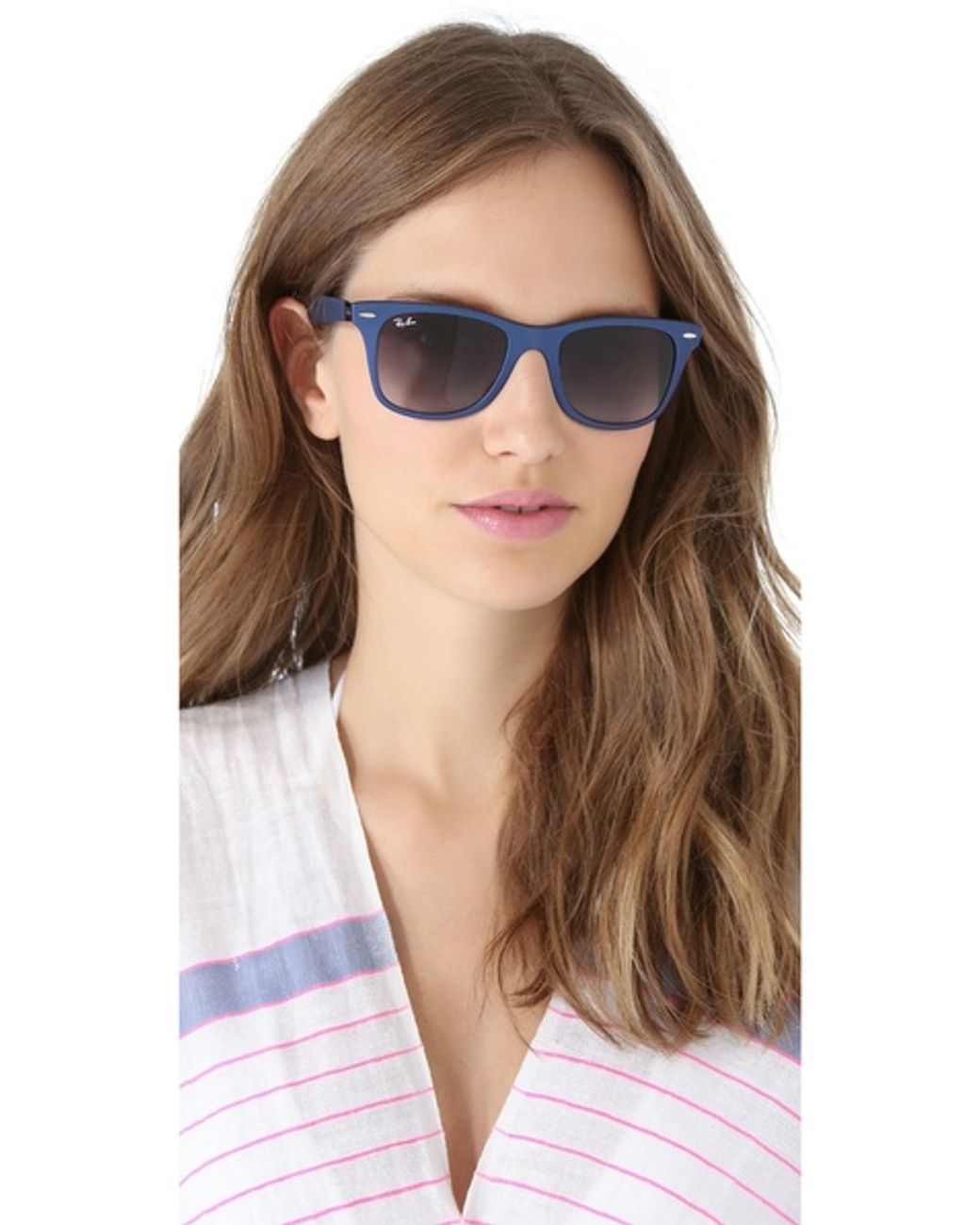 Ray-Ban Light Force Matte Wayfarer Sunglasses in Blue | Lyst