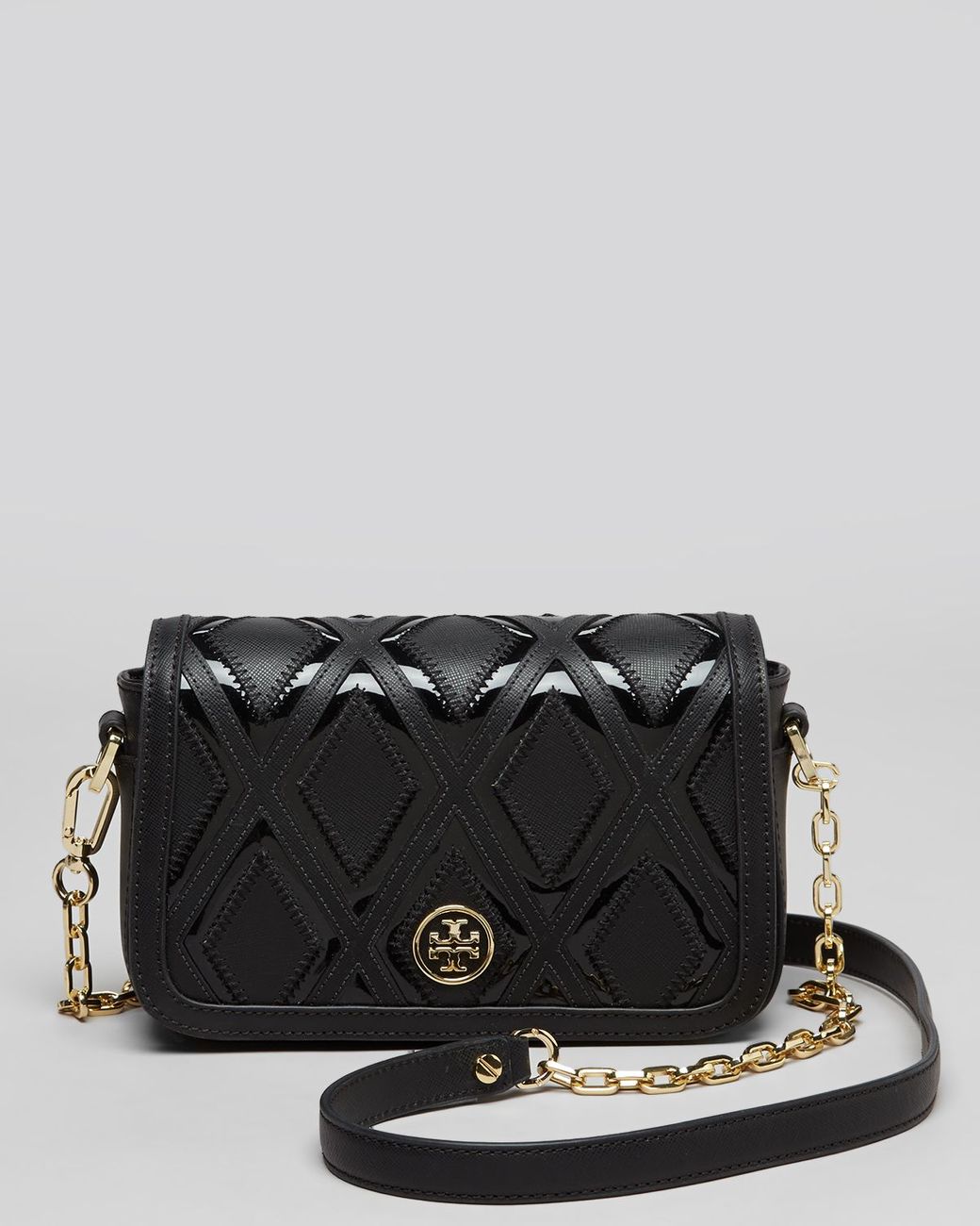 Tory Burch Shoulder Bag Robinson Patchwork Mini Chain in Black Lyst