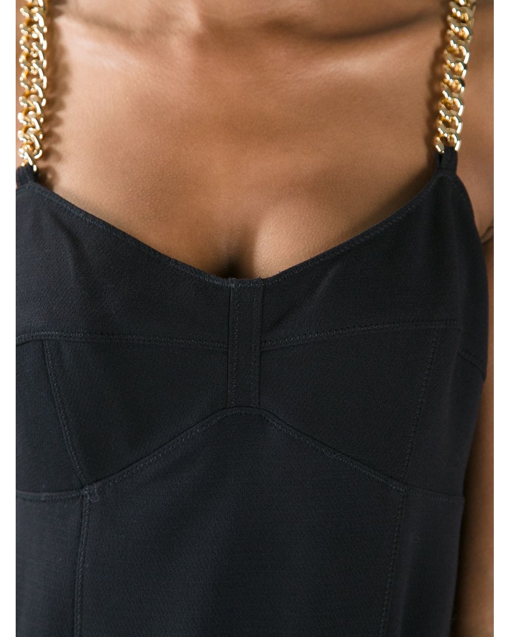 Michael kors black dress with gold chain deals