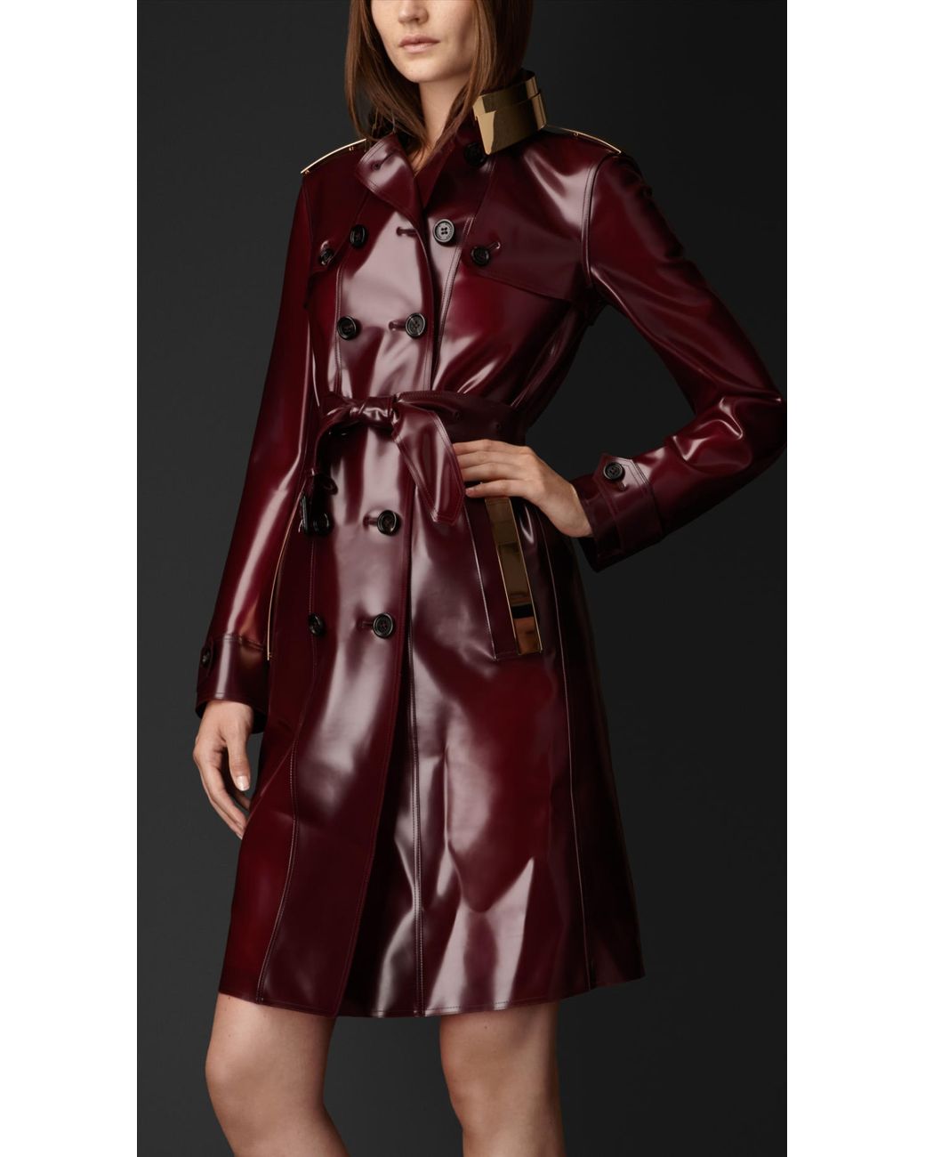 Burberry vinyl trench coat sale