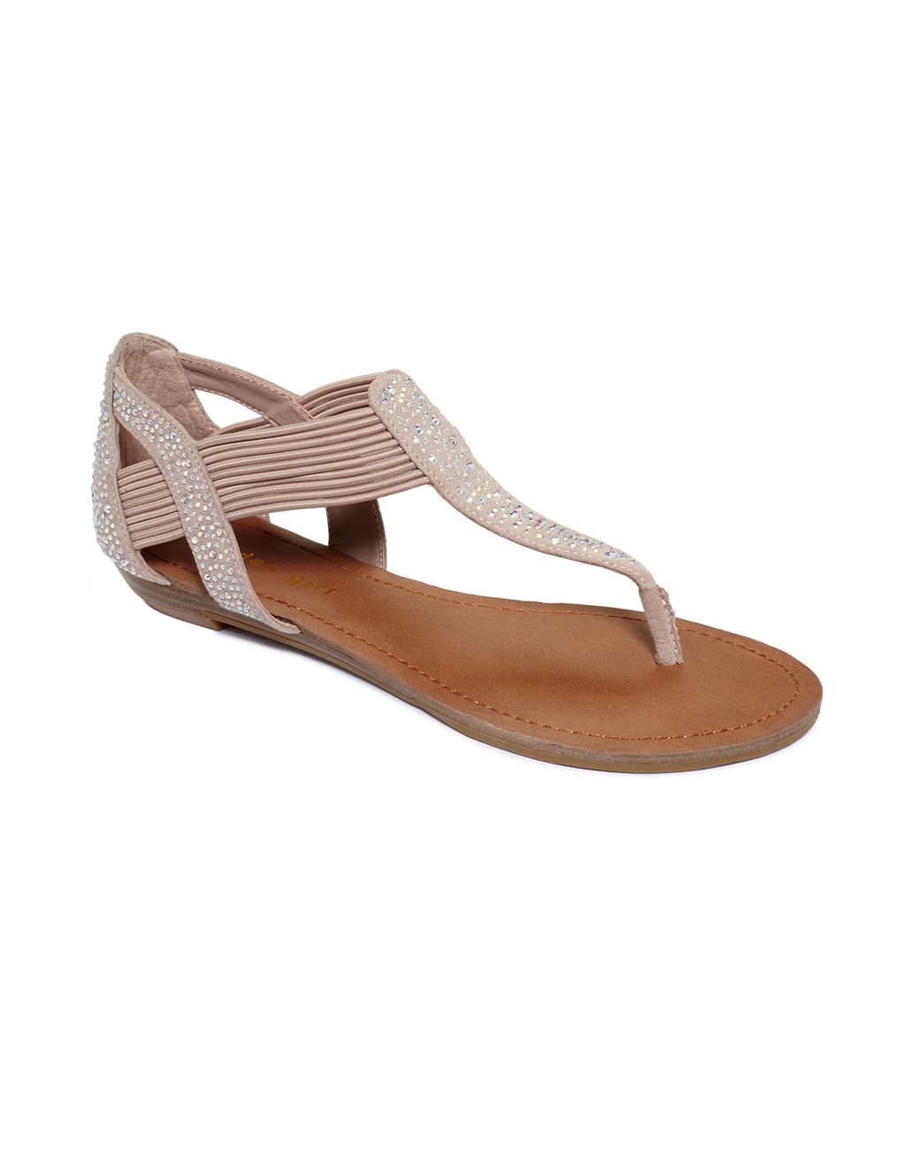 Girl in thong sandals deals