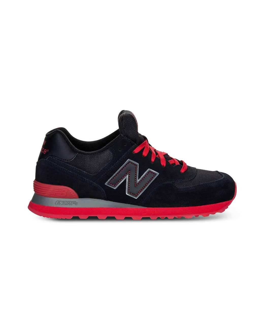 New Balance 574 Sneakers in Black/Red (Red) for Men | Lyst