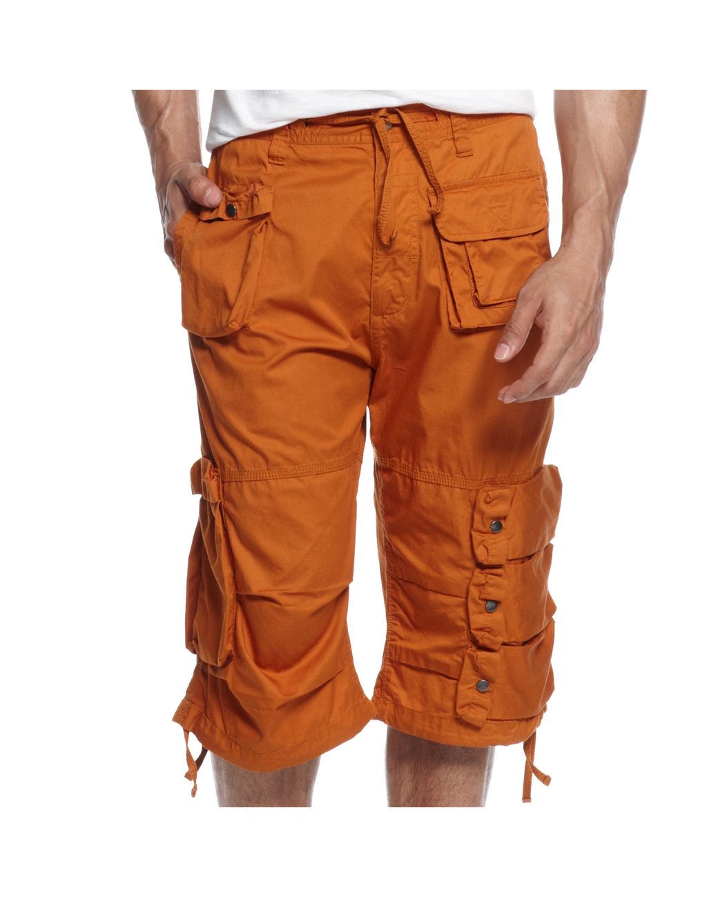 Sean John Box Flight Cargo Shorts in Orange for Men | Lyst