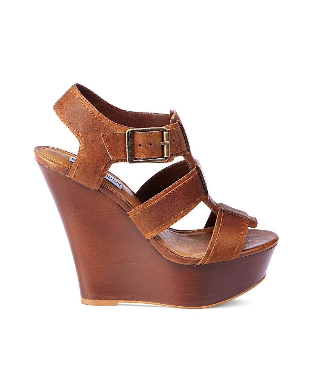 Steve madden cognac wedges top