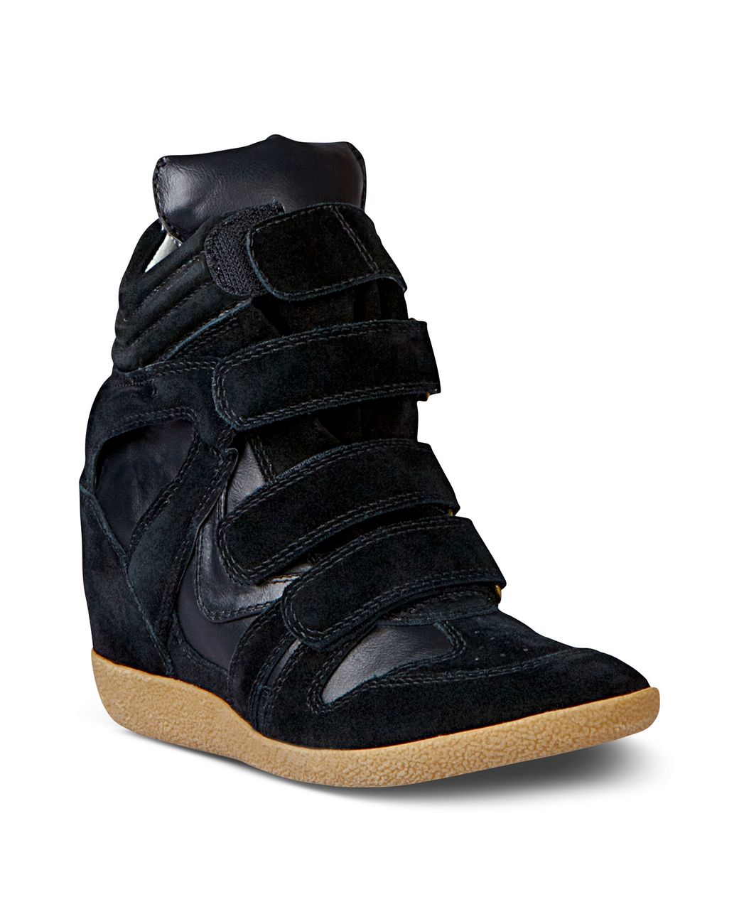 Steve Madden Hilight Wedge Sneakers in Black | Lyst