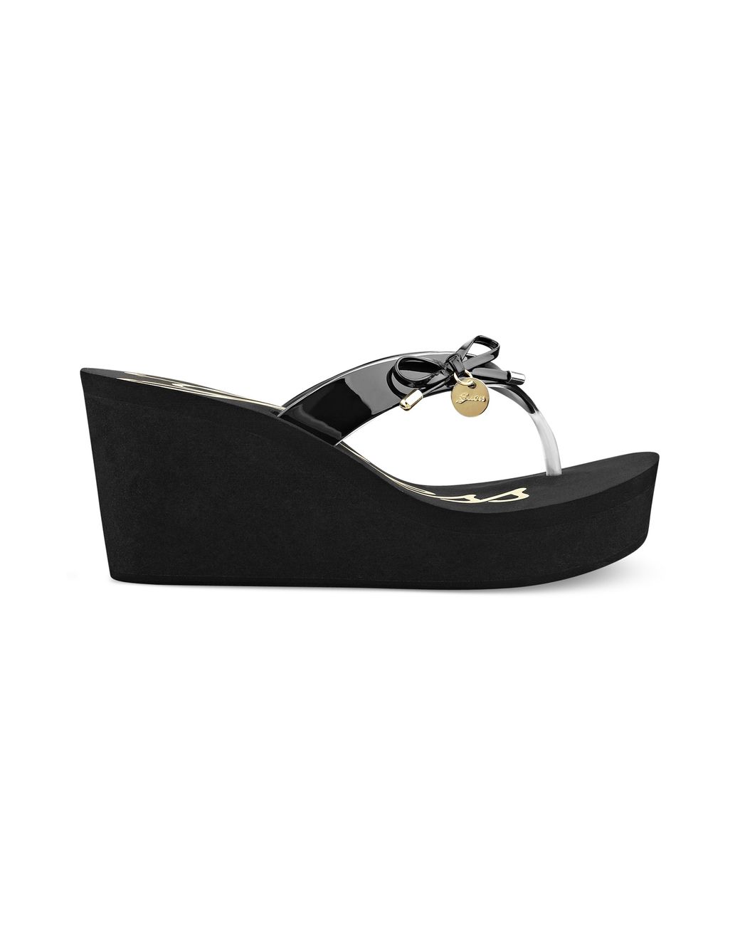 Guess wedge top thong sandals