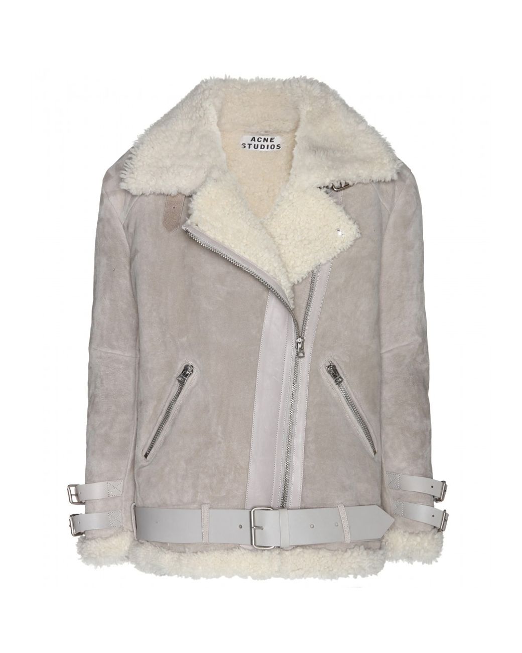 Acne Studios Velocite Shearling Jacket in Gray | Lyst