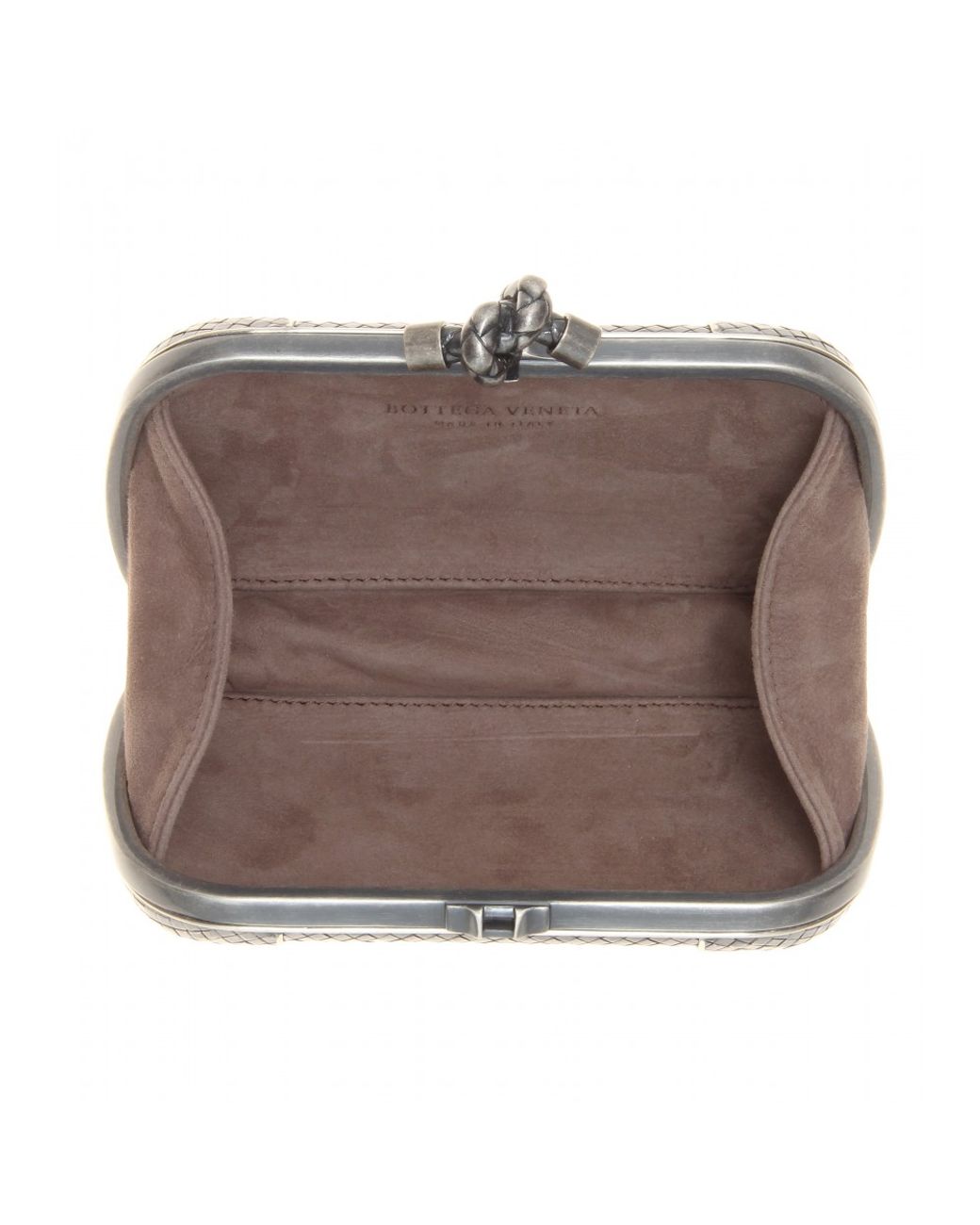 Pochette knot clutch bag Bottega Veneta Silver in Metal - 27661404