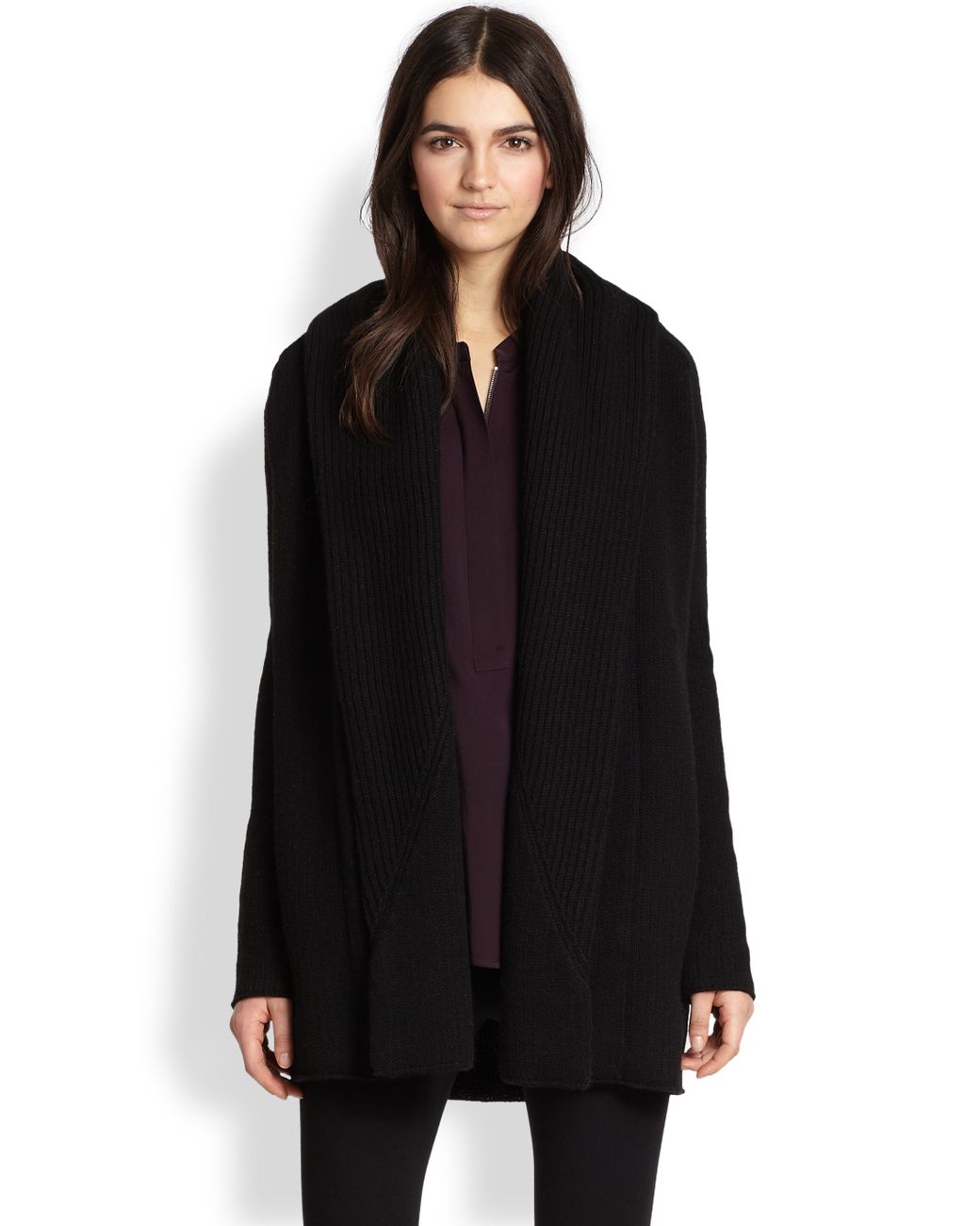 vince alpaca shawl cardigan