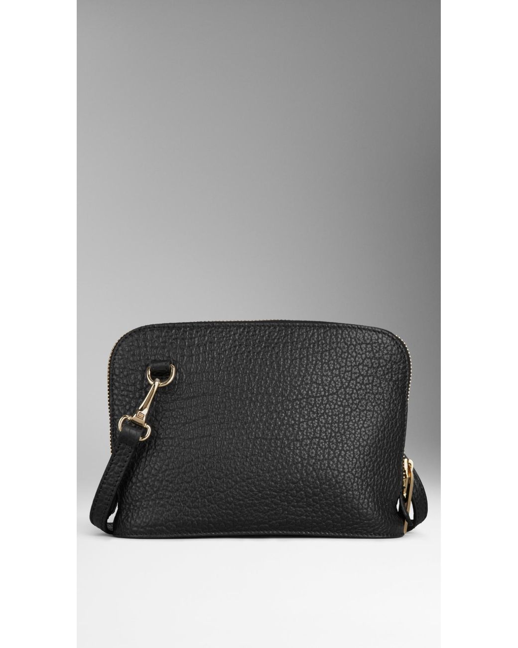 Burberry Small Signature Grain Leather Crossbody Bag in Black Lyst