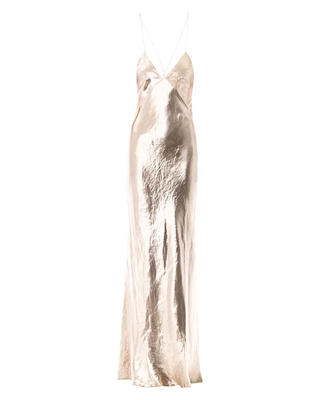 Marc Jacobs Silk Lamé Cross-back Dress in Metallic | Lyst