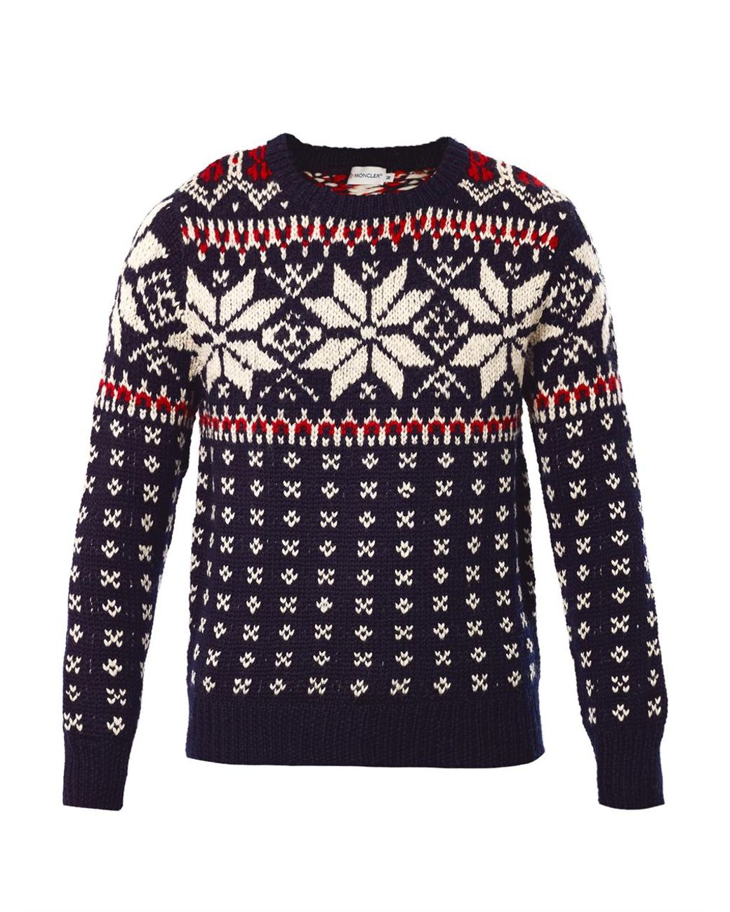 Moncler Snowflake Knit Sweater in Blue 