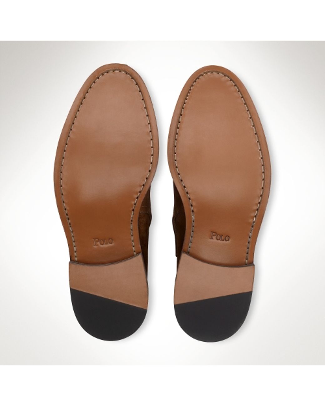 Polo Ralph Lauren Newent Oxford Men\'s 11D Brown Suede Leather Sole Dress Shoes $195 Polo Ralph Lauren Asher Wing Tip Oxfords Shoes Men main image 3