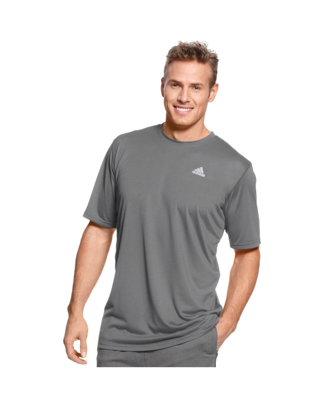 adidas Climalite T-Shirt in Gray for Men | Lyst