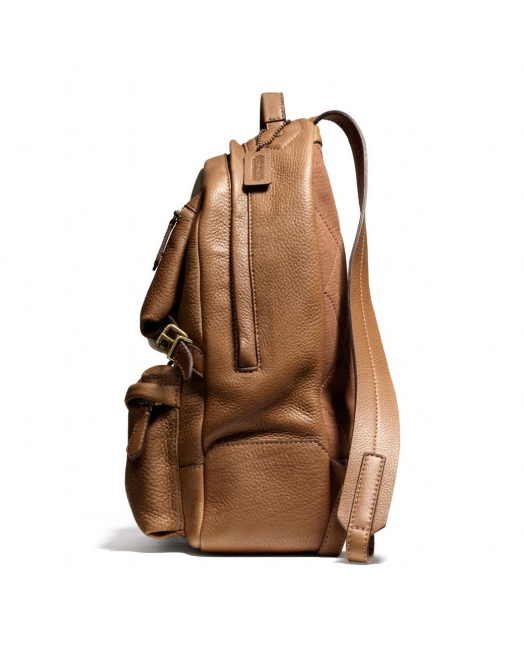 Coach men store leather backpack